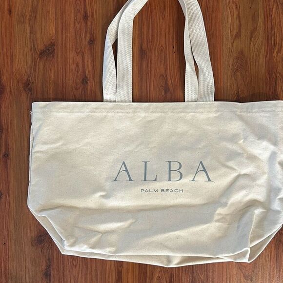Alba Palm Beach canvas large tote bag beach bag - Picture 4 of 5